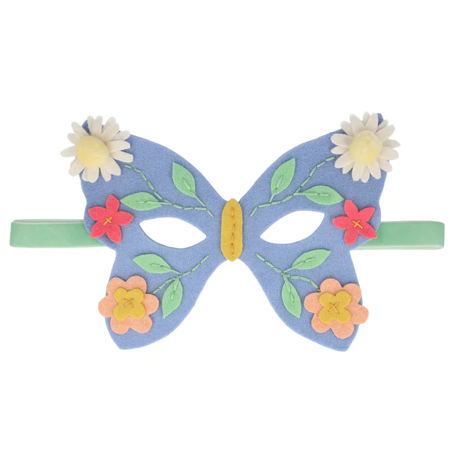 Flower Embroidery Butterfly Mask - Binky