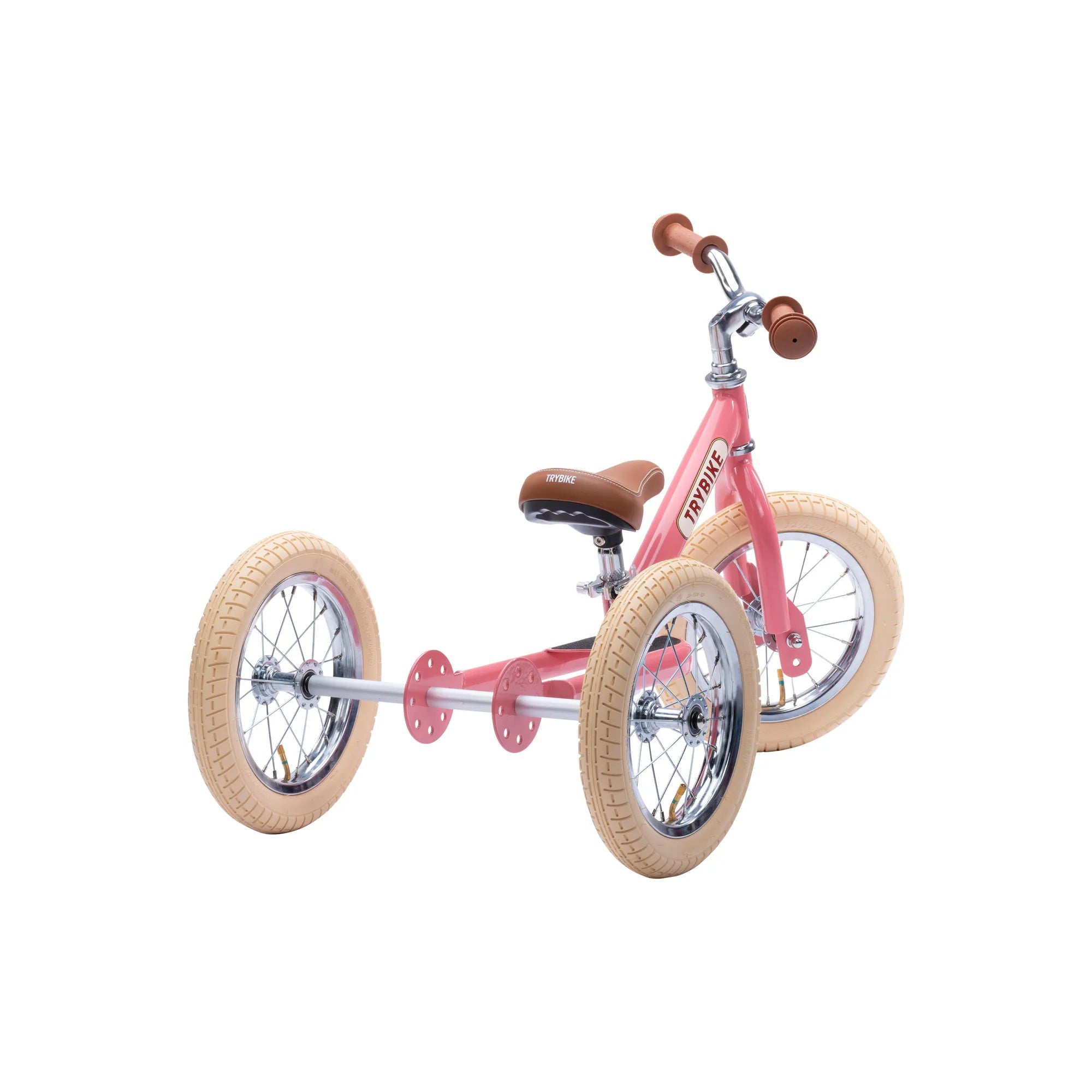 Trybike - Steel 2 In 1 Balance Trike - Vintage Rose - Binky