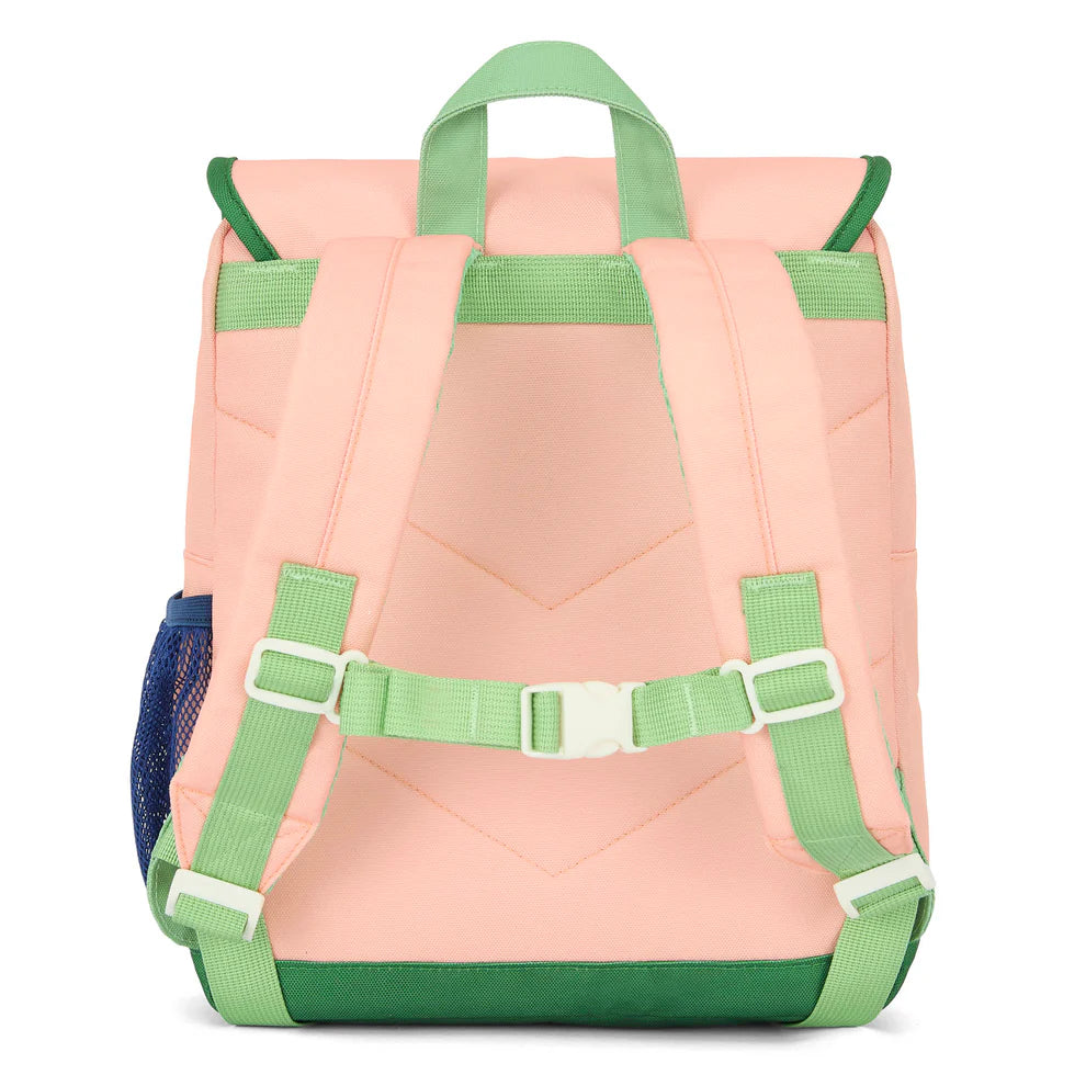  pink and green backpack back view