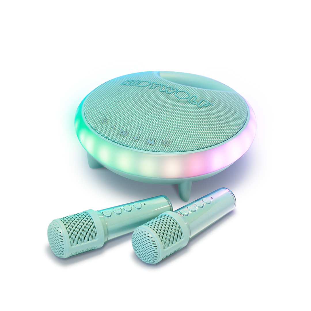Kidywolf KIDYKARAOKE Portable Karaoke Speaker with Wireless Microphones