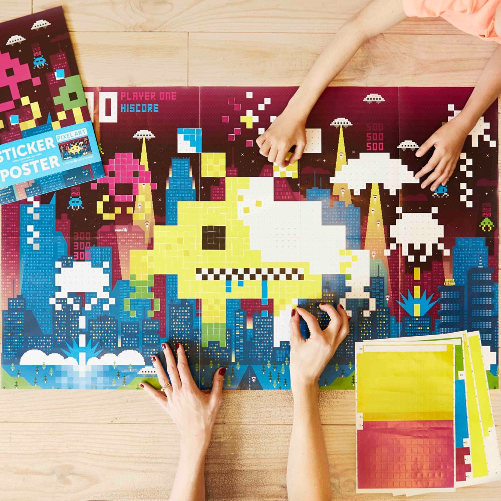 Giant Sticker Poster Video Game Pixel Art - Binky