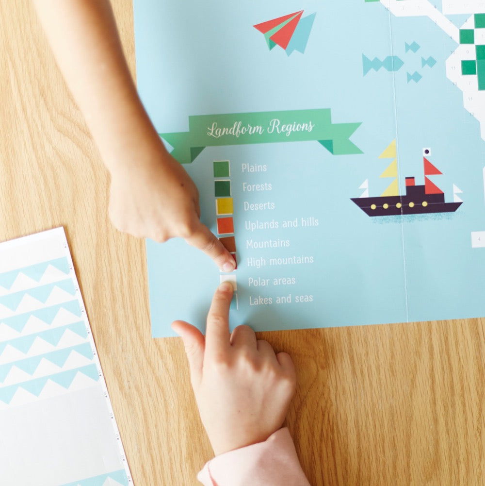 Giant Sticker Poster World Map - Binky