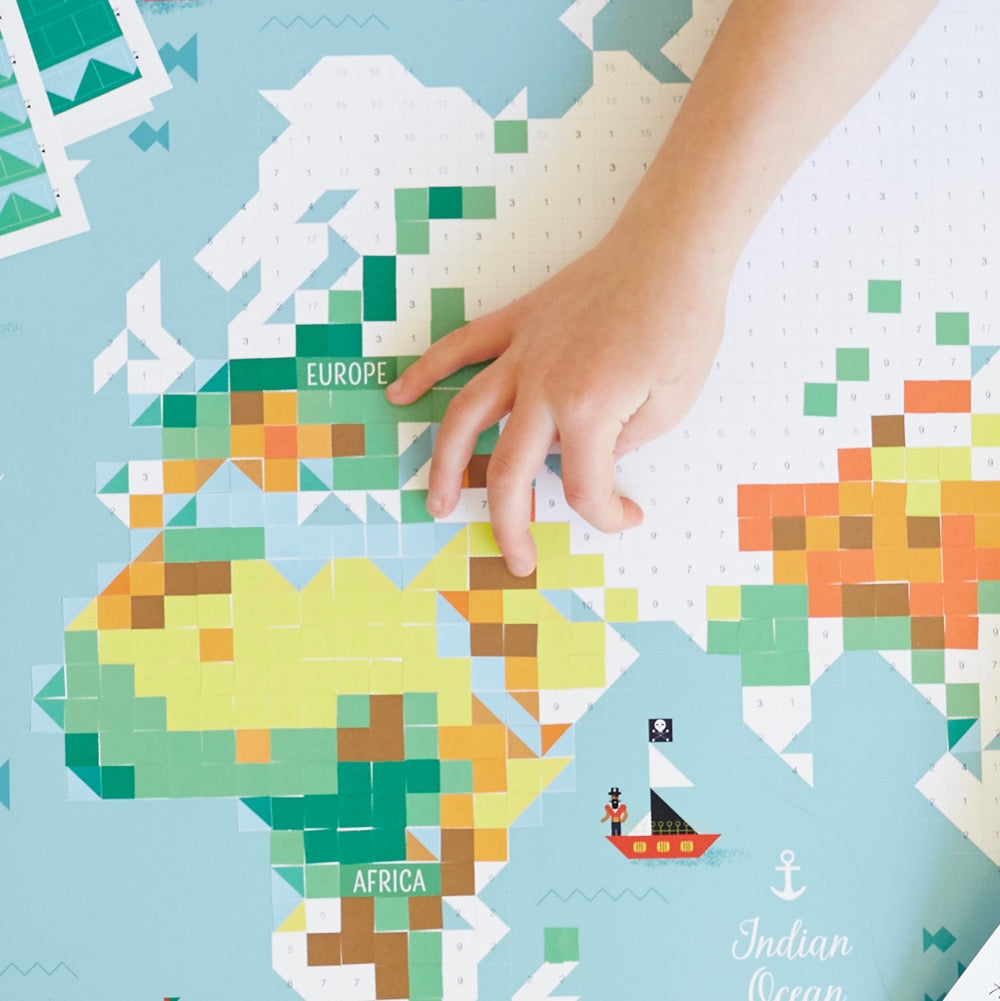 Giant Sticker Poster World Map - Binky