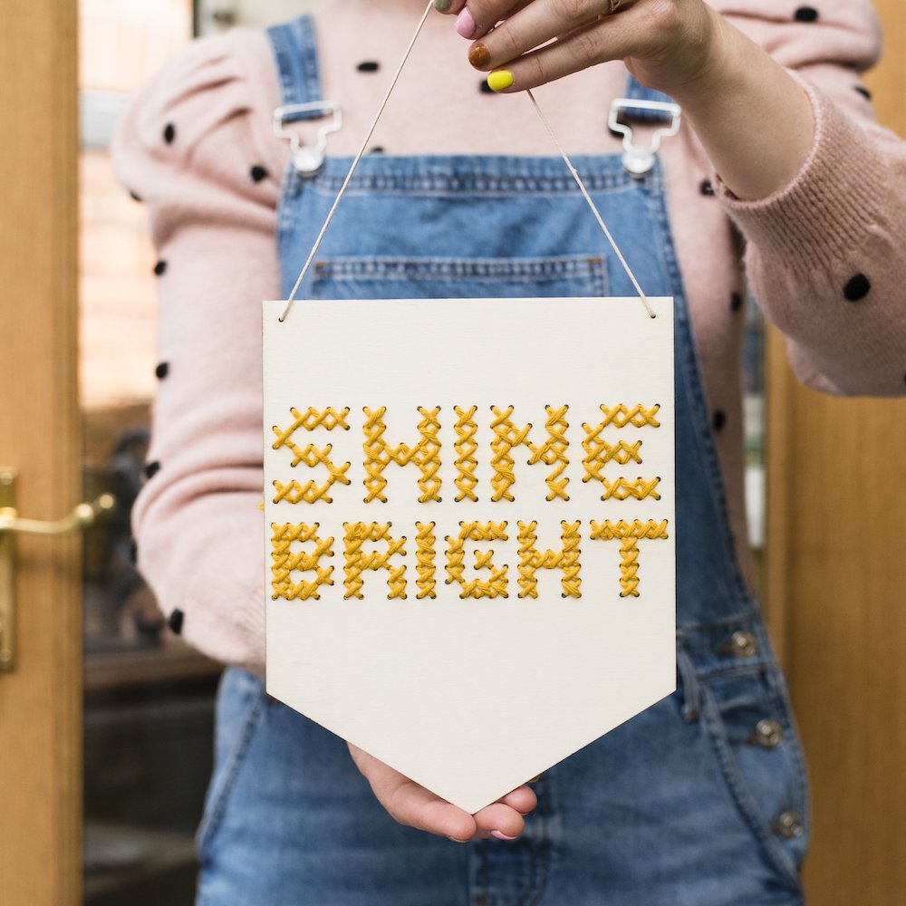 Shine Bright Embroidery Board kit - Binky