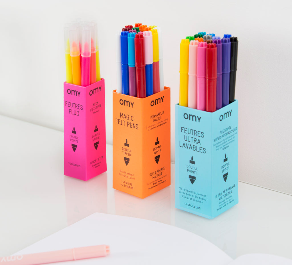 9 Neon felt tip pens - Binky