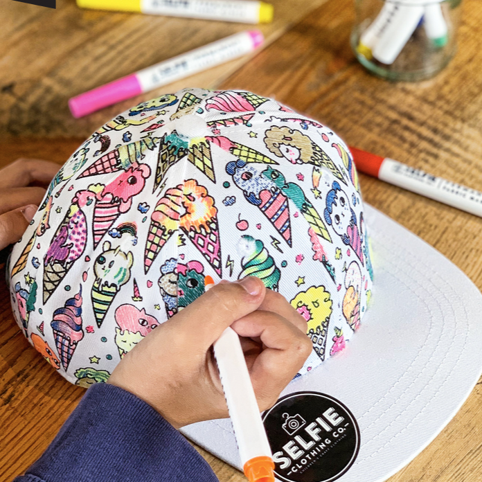 IceKream Unicorn Colour In Snapback Cap - Binky